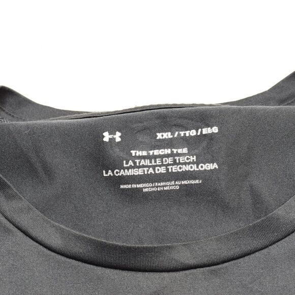 Under Armour Men's T Shirt Short Sleeve Crew Neck Polyester Black Size 2XL Gym - Picture 7 of 8